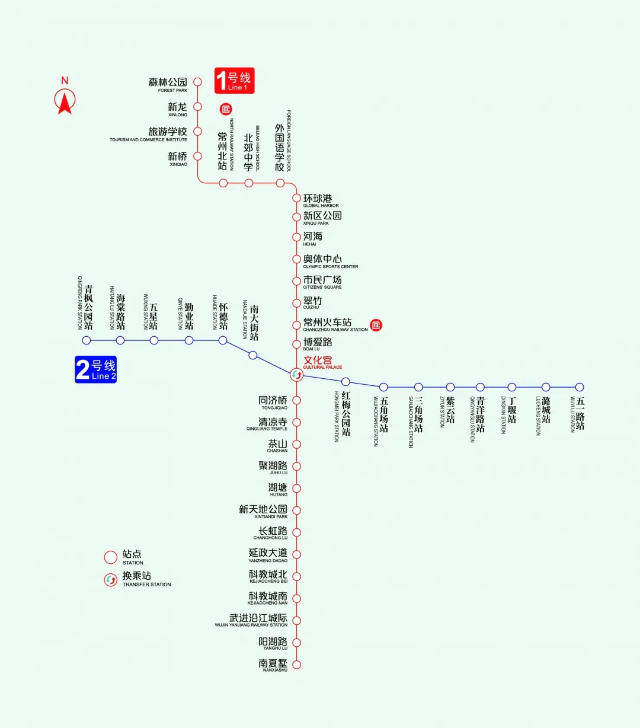 根据常州地铁近期建设规划,将新建5号线,6号线一期工程,形成常州轨道